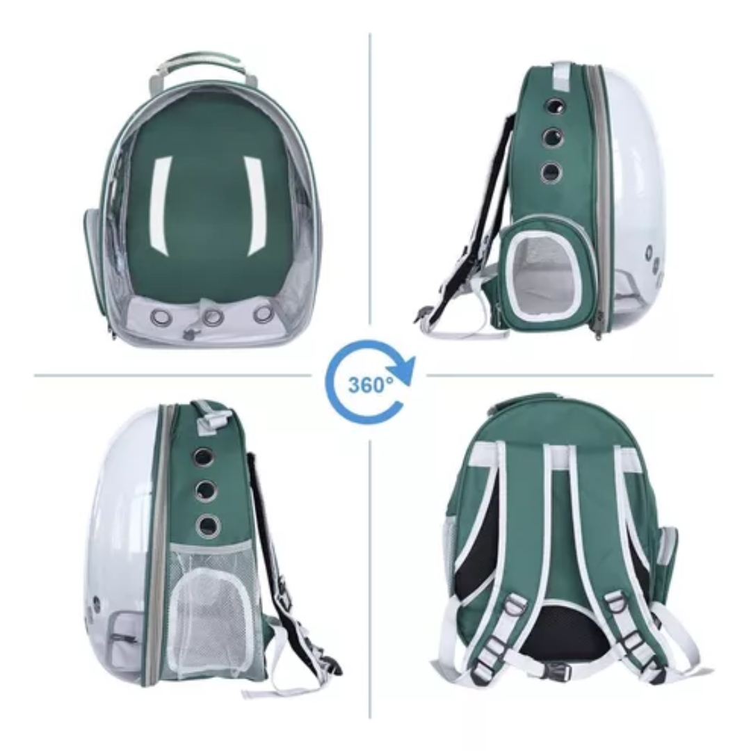 Maleta Morral Mascotas Burbuja Orificios