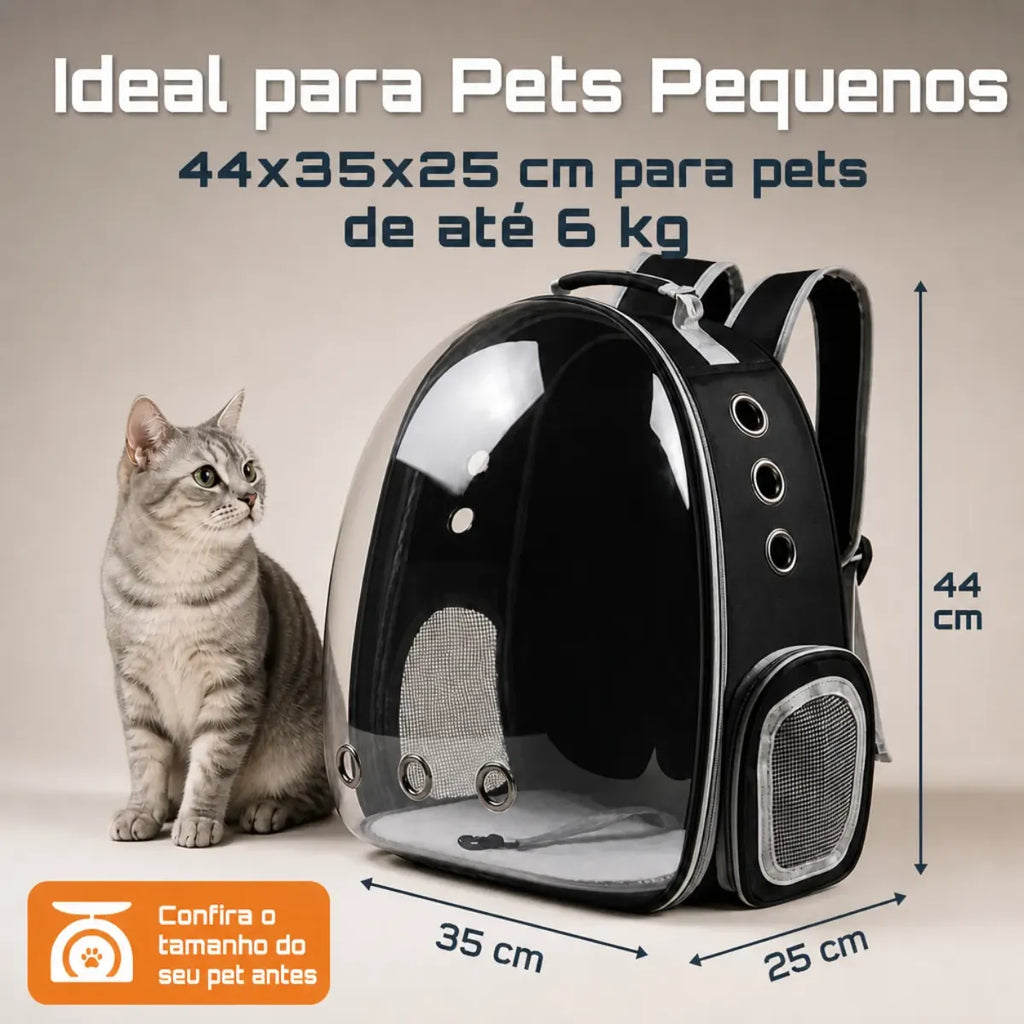 Maleta Morral Mascotas Burbuja Orificios
